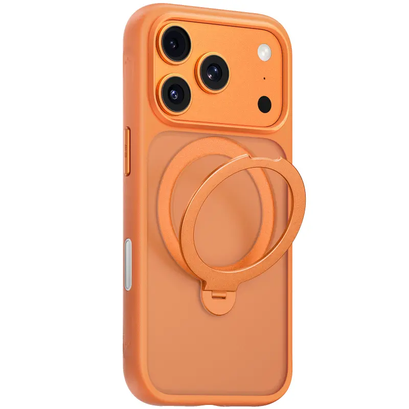 TPU+PC чехол Blueo Skin Friendly 360 Rotatable Stand with MagSafe для Apple iPhone 17 Pro (6.3"), Orange, TPU+PC, купить оптом с доставкой