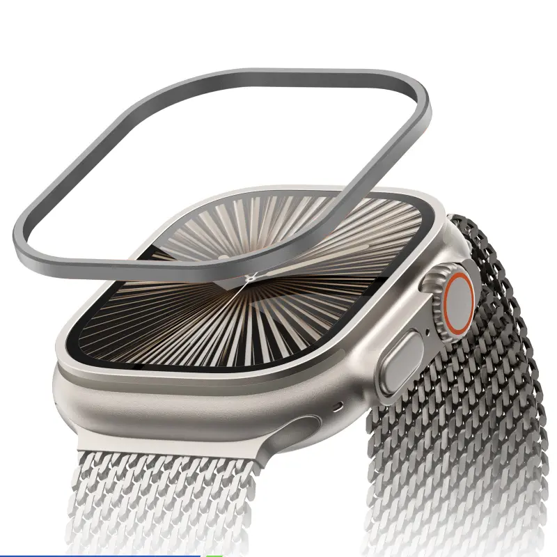 Защитная рамка BlueO Titanium Frame для Apple Watch Ultra 1/2/3 49mm, Black 1, Металл, купить оптом с доставкой