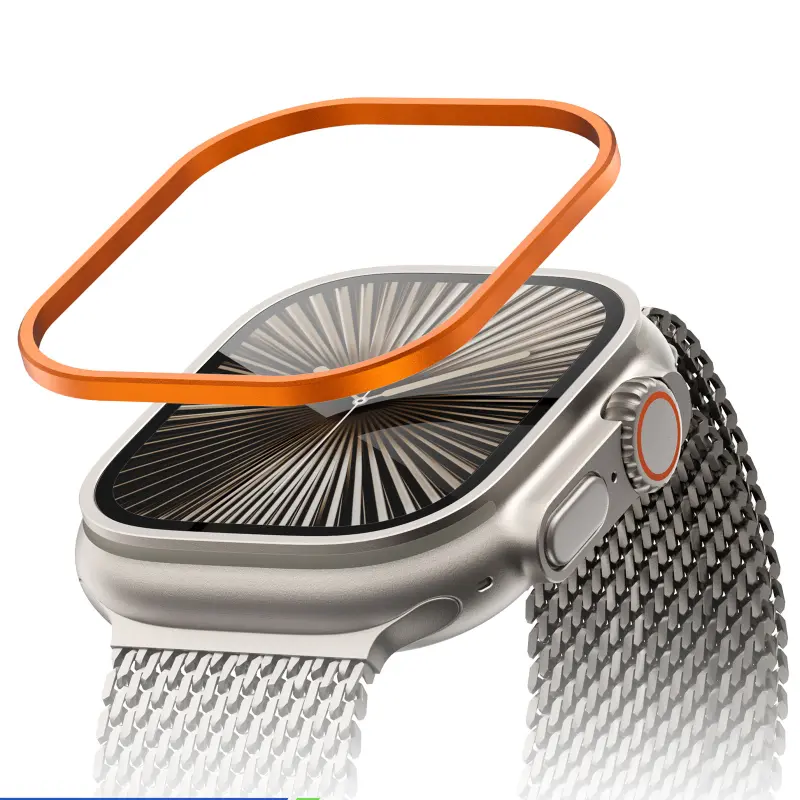 Защитная рамка BlueO Titanium Frame для Apple Watch Ultra 1/2/3 49mm, Orange 1, Металл, купить оптом с доставкой