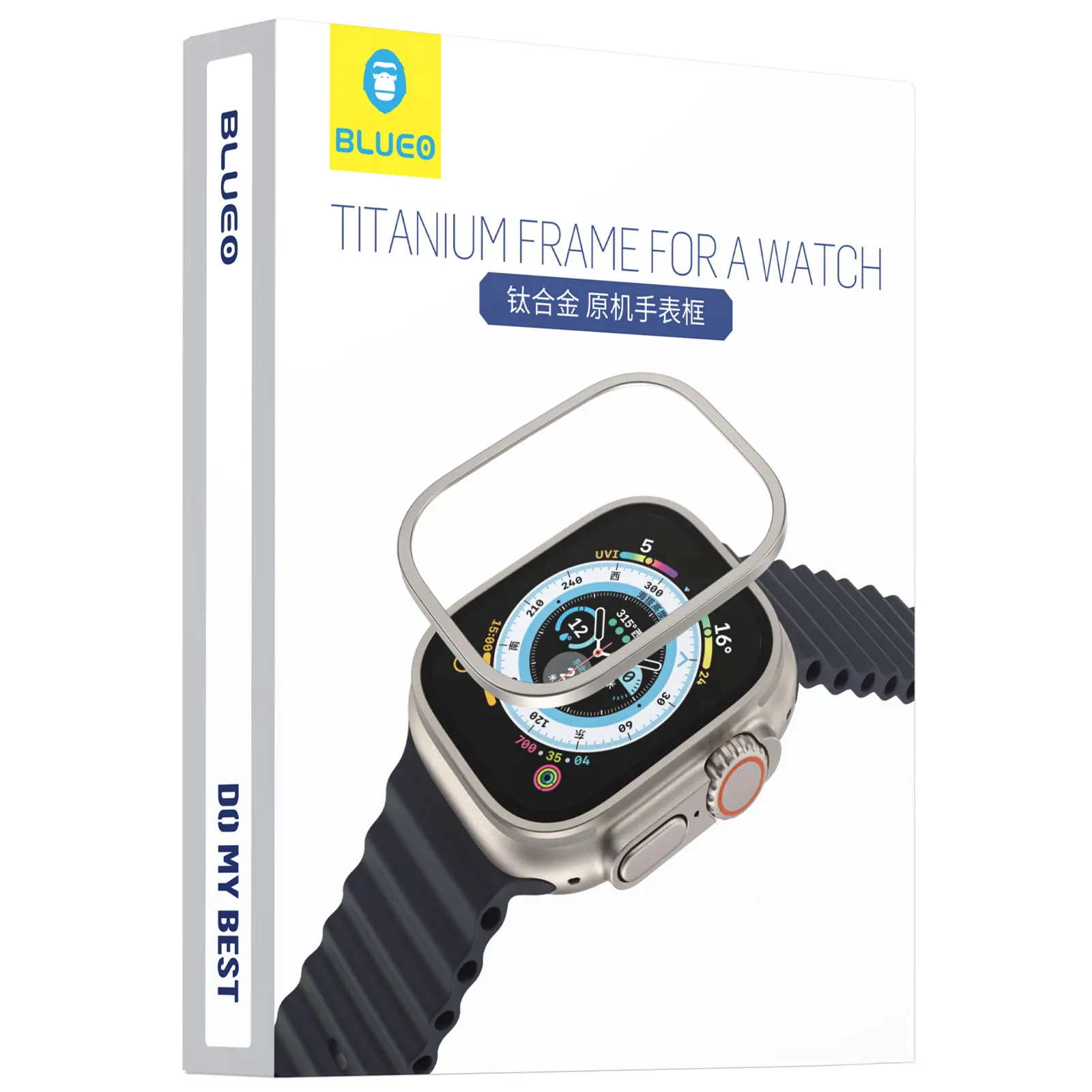 Защитная рамка BlueO Titanium Frame для Apple Watch Ultra 1/2/3 49mm, Orange 2, Металл, купить оптом с доставкой