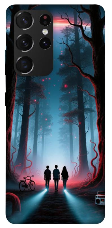 Чехол itsPrint Kids in the forest для Samsung Galaxy S21 Ultra, хоррор, купить оптом с доставкой