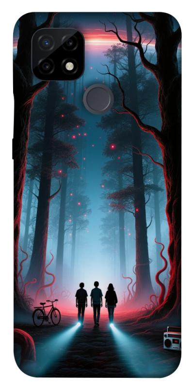 Чехол itsPrint Kids in the forest для Realme C21, хоррор, купить оптом с доставкой