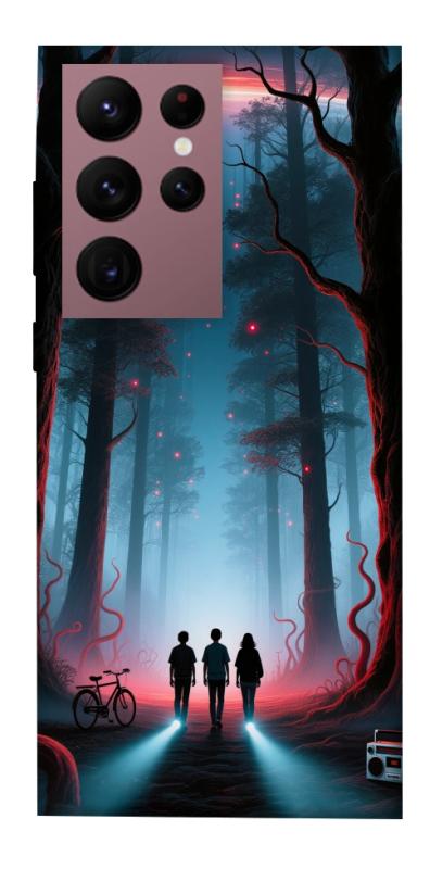 Чехол itsPrint Kids in the forest для Samsung Galaxy S22 Ultra, хоррор, купить оптом с доставкой