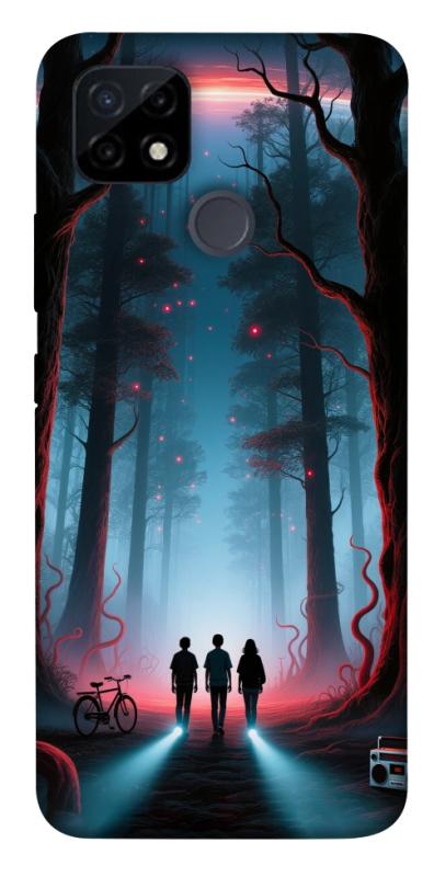 Чехол itsPrint Kids in the forest для Realme C21Y, хоррор, купить оптом с доставкой
