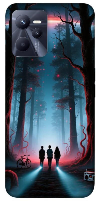 Чехол itsPrint Kids in the forest для Realme C35, хоррор, купить оптом с доставкой