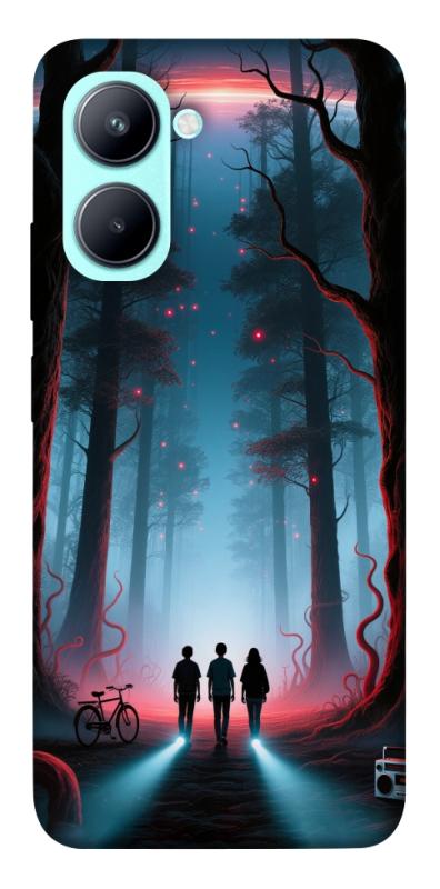 Чехол itsPrint Kids in the forest для Realme C33, хоррор, купить оптом с доставкой