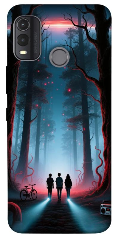 Чехол itsPrint Kids in the forest для Nokia G11 Plus, хоррор, купить оптом с доставкой