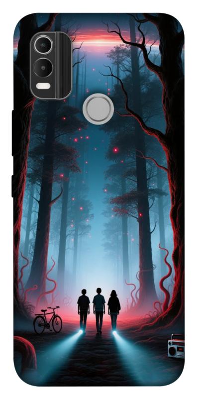 Чехол itsPrint Kids in the forest для Nokia C21 Plus, хоррор, купить оптом с доставкой