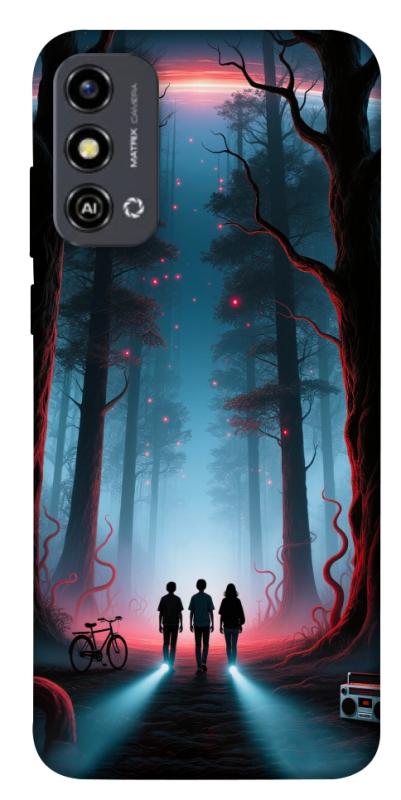 Чехол itsPrint Kids in the forest для ZTE Blade A53, хоррор, купить оптом с доставкой