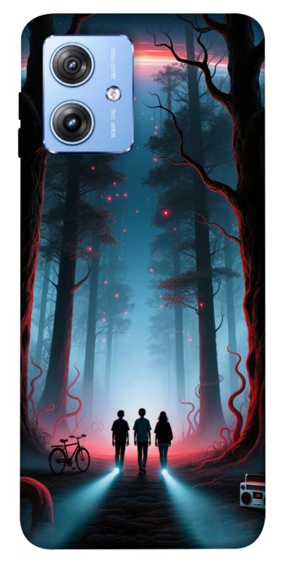 Чохол itsPrint Kids in the forest для Motorola Moto G84, хоррор, купити оптом з доставкою