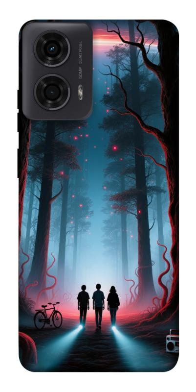 Чехол itsPrint Kids in the forest для Motorola Moto G24, хоррор, купить оптом с доставкой
