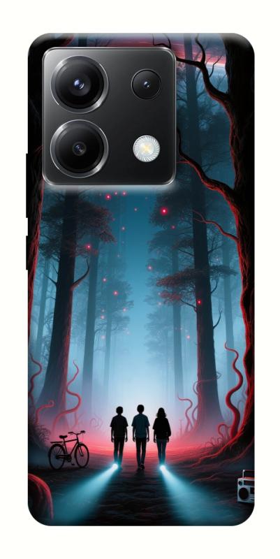 Чехол itsPrint Kids in the forest для Xiaomi Poco X6, хоррор, купить оптом с доставкой