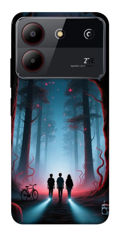 Чехол itsPrint Kids in the forest для ZTE Blade A54 4G, хоррор, купить оптом с доставкой
