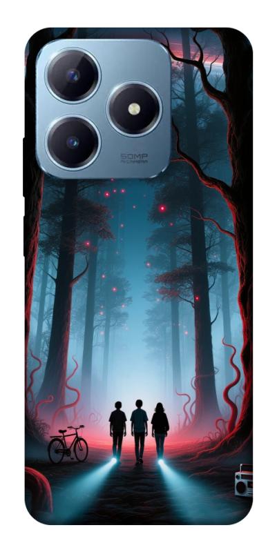 Чехол itsPrint Kids in the forest для Realme C63 4G, хоррор, купить оптом с доставкой