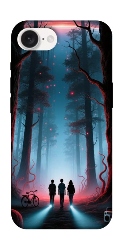 Чехол itsPrint Kids in the forest для Apple iPhone 16e (6.1"), хоррор, купить оптом с доставкой
