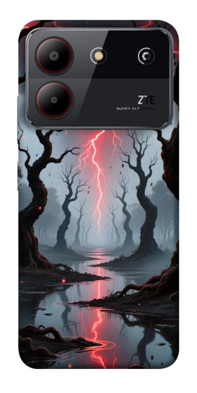 Чехол itsPrint Strange thunder для ZTE Blade A54 4G, хоррор, купить оптом с доставкой