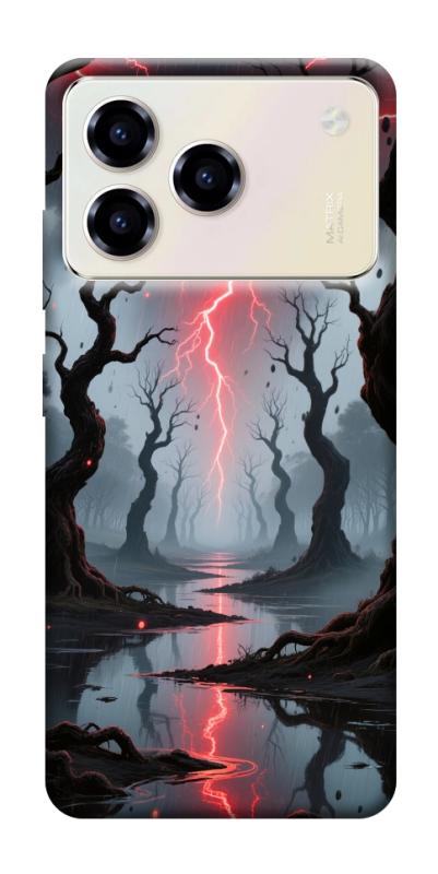 Чехол itsPrint Strange thunder для ZTE Blade A76, хоррор, купить оптом с доставкой