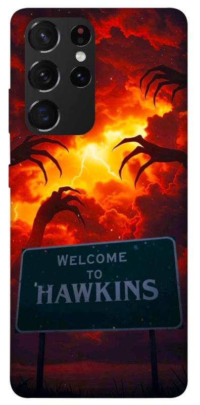 Чехол itsPrint Welcome to hawkins для Samsung Galaxy S21 Ultra, хоррор, купить оптом с доставкой
