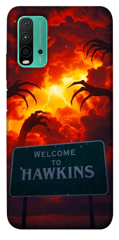 Чехол itsPrint Welcome to hawkins для Xiaomi Redmi Note 9 4G / Redmi 9 Power / Redmi 9T, хоррор, купить оптом с доставкой