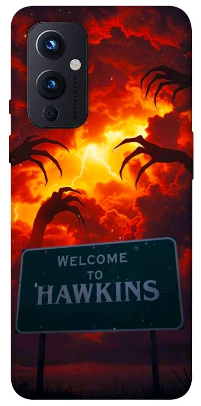 Чехол itsPrint Welcome to hawkins для OnePlus 9, хоррор, купить оптом с доставкой