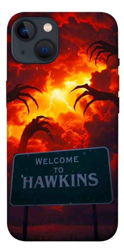 Чехол itsPrint Welcome to hawkins для Apple iPhone 13 (6.1"), хоррор, купить оптом с доставкой