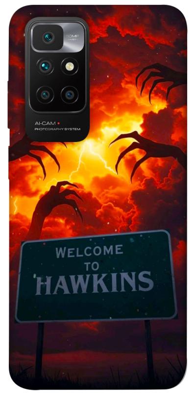 Чехол itsPrint Welcome to hawkins для Xiaomi Redmi 10, хоррор, купить оптом с доставкой