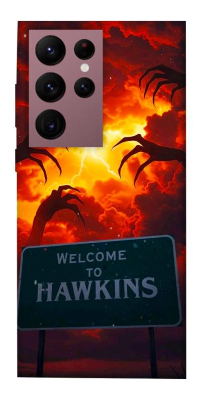 Чехол itsPrint Welcome to hawkins для Samsung Galaxy S22 Ultra, хоррор, купить оптом с доставкой
