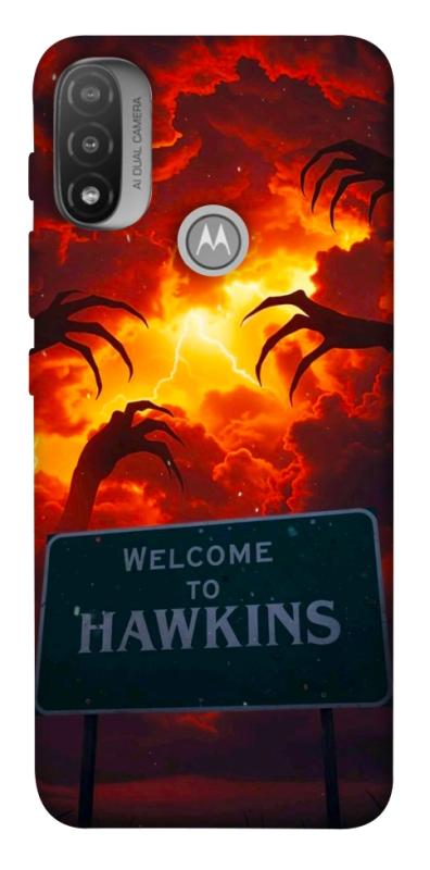Чехол itsPrint Welcome to hawkins для Motorola Moto E20, хоррор, купить оптом с доставкой