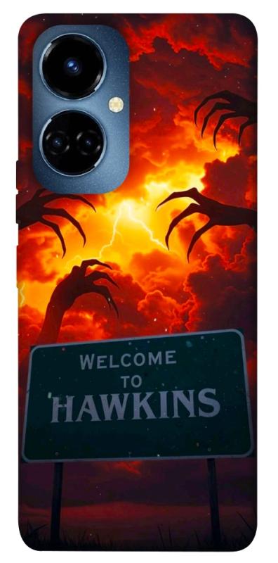 Чехол itsPrint Welcome to hawkins для TECNO Camon 19 (CI6n) / 19 Pro (CI8n), хоррор, купить оптом с доставкой