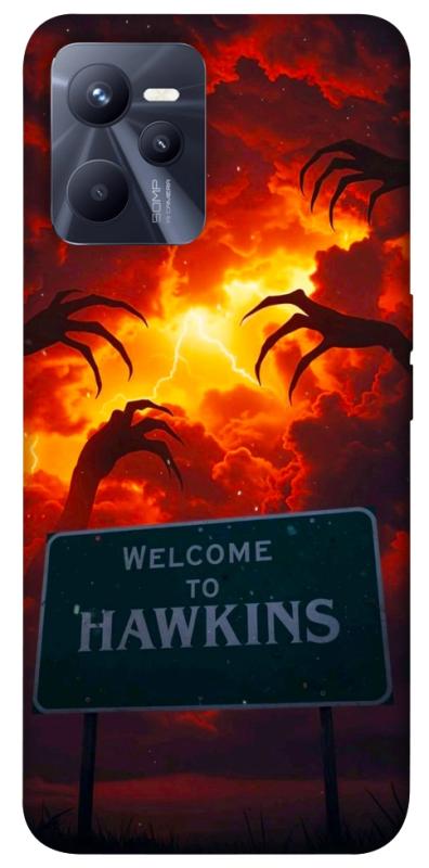 Чехол itsPrint Welcome to hawkins для Realme C35, хоррор, купить оптом с доставкой