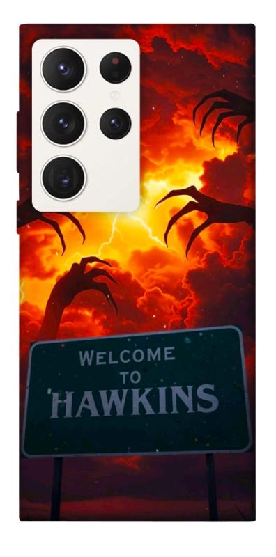 Чехол itsPrint Welcome to hawkins для Samsung Galaxy S23 Ultra, хоррор, купить оптом с доставкой