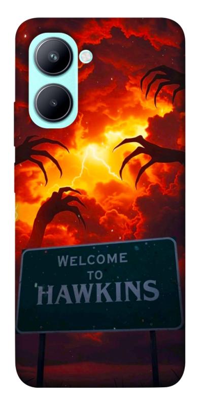 Чехол itsPrint Welcome to hawkins для Realme C33, хоррор, купить оптом с доставкой