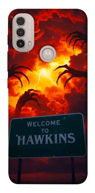 Чехол itsPrint Welcome to hawkins для Motorola Moto E40, хоррор, купить оптом с доставкой
