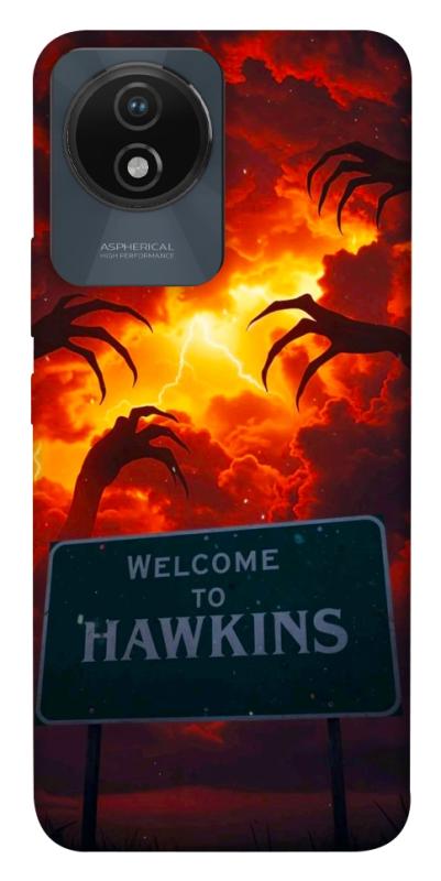 Чехол itsPrint Welcome to hawkins для Vivo Y02, хоррор, купить оптом с доставкой