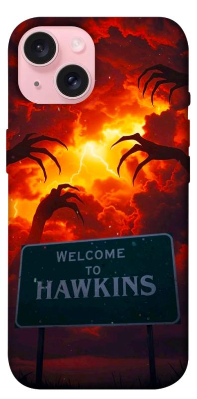 Чехол itsPrint Welcome to hawkins для Apple iPhone 15 (6.1"), хоррор, купить оптом с доставкой