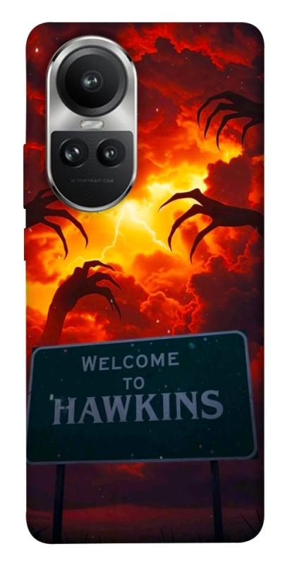 Чехол itsPrint Welcome to hawkins для Oppo Reno 10, хоррор, купить оптом с доставкой