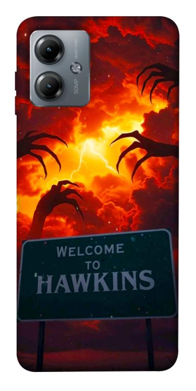 Чехол itsPrint Welcome to hawkins для Motorola Moto G14, хоррор, купить оптом с доставкой