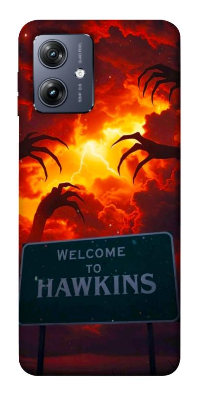 Чехол itsPrint Welcome to hawkins для Motorola Moto G54, хоррор, купить оптом с доставкой