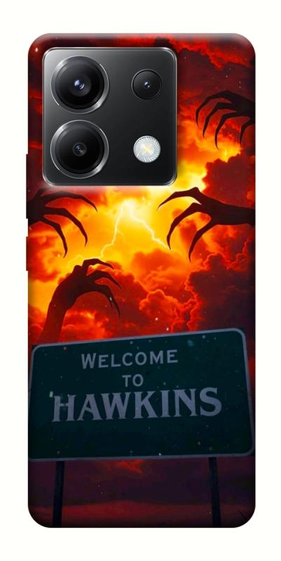 Чехол itsPrint Welcome to hawkins для Xiaomi Poco X6, хоррор, купить оптом с доставкой