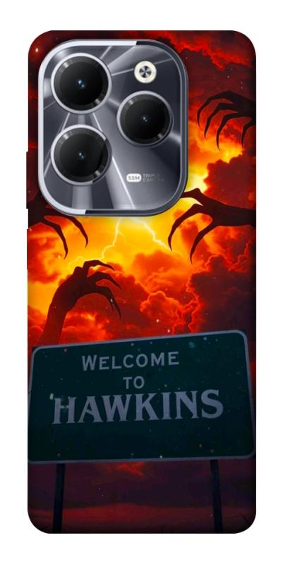 Чехол itsPrint Welcome to hawkins для Infinix Hot 40, хоррор, купить оптом с доставкой