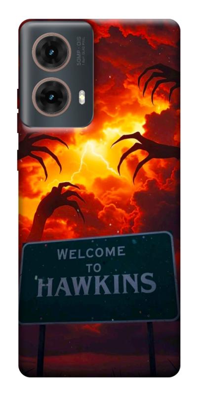 Чехол itsPrint Welcome to hawkins для Motorola Moto G85, хоррор, купить оптом с доставкой