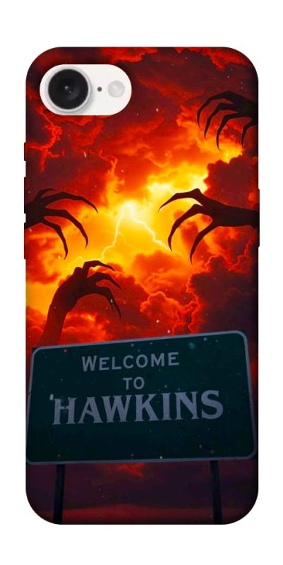 Чехол itsPrint Welcome to hawkins для Apple iPhone 16e (6.1"), хоррор, купить оптом с доставкой