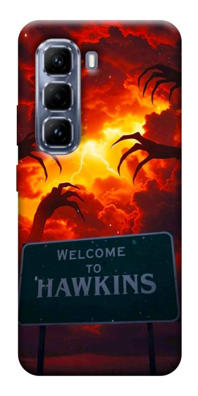 Чехол itsPrint Welcome to hawkins для Infinix Hot 50 Pro, хоррор, купить оптом с доставкой