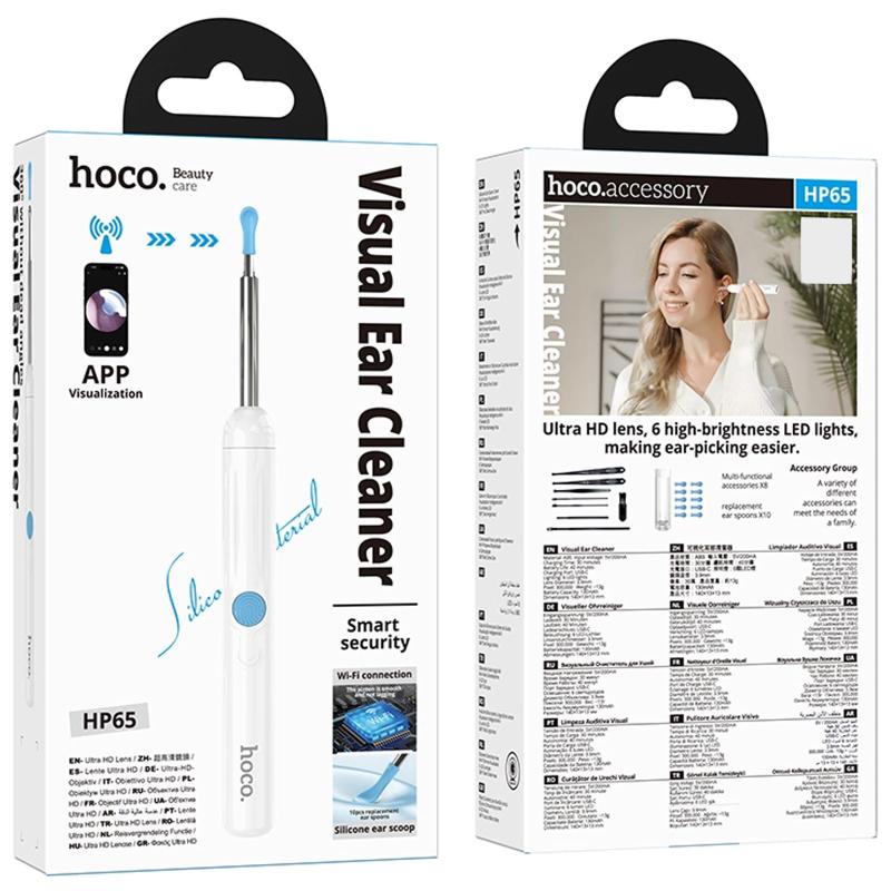 Отоскоп для чистки ушей с камерой Hoco HP65 Ears cleaning на картинке №2