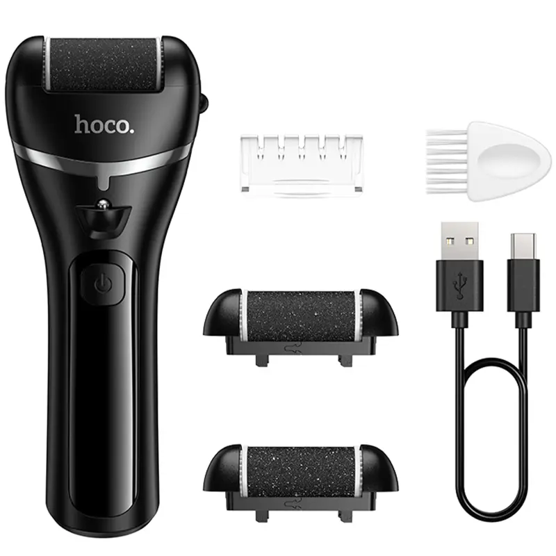 Електрична роликовая пилка для ног і пяток Hoco HP90, Black 1, купити оптом з доставкою