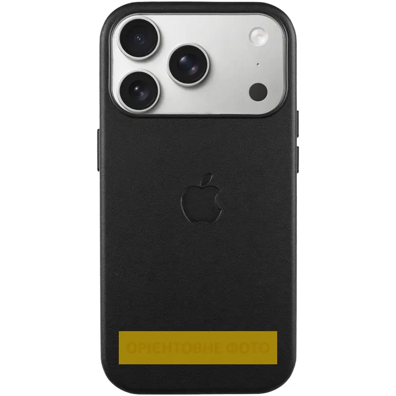 Чехол кожаный Leather Case (AA) with Magnetic Fit and Animation для Apple iPhone 17 Air (6.5"), Black, Искусственная кожа, купить оптом с доставкой