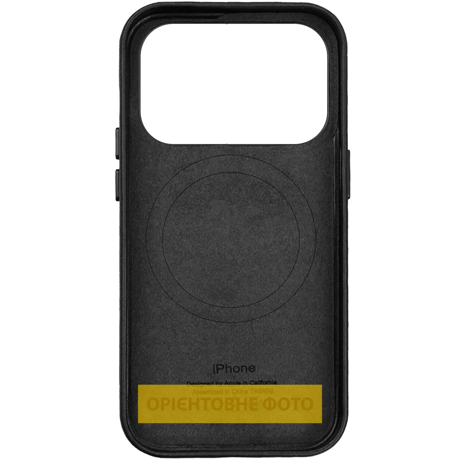 Чехол кожаный Leather Case (AA) with Magnetic Fit and Animation для Apple iPhone 17 Air (6.5"), Black 1, Искусственная кожа, купить оптом с доставкой