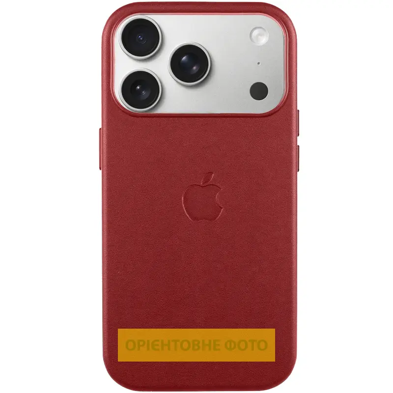Чехол кожаный Leather Case (AA) with Magnetic Fit and Animation для Apple iPhone 17 Air (6.5"), Crimson, Искусственная кожа, купить оптом с доставкой