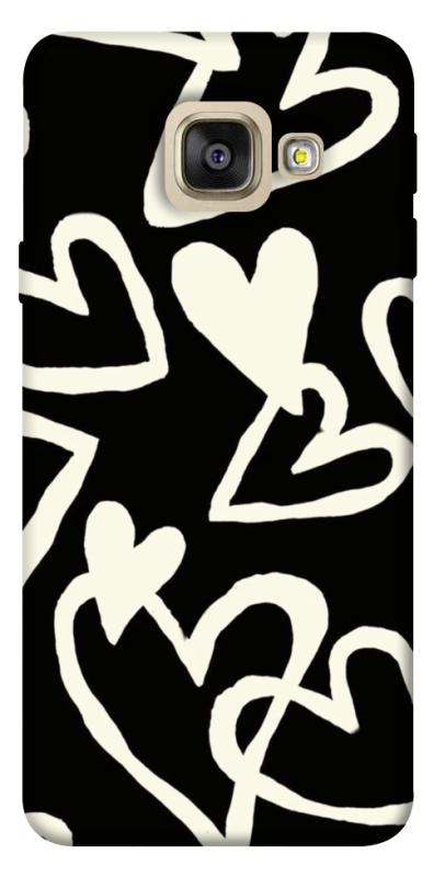 Чехол itsPrint Black and white hearts для Samsung A520 Galaxy A5 (2017), любовь, купить оптом с доставкой