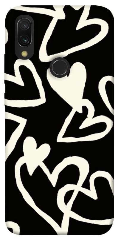 Чехол itsPrint Black and white hearts для Xiaomi Redmi 7, любовь, купить оптом с доставкой